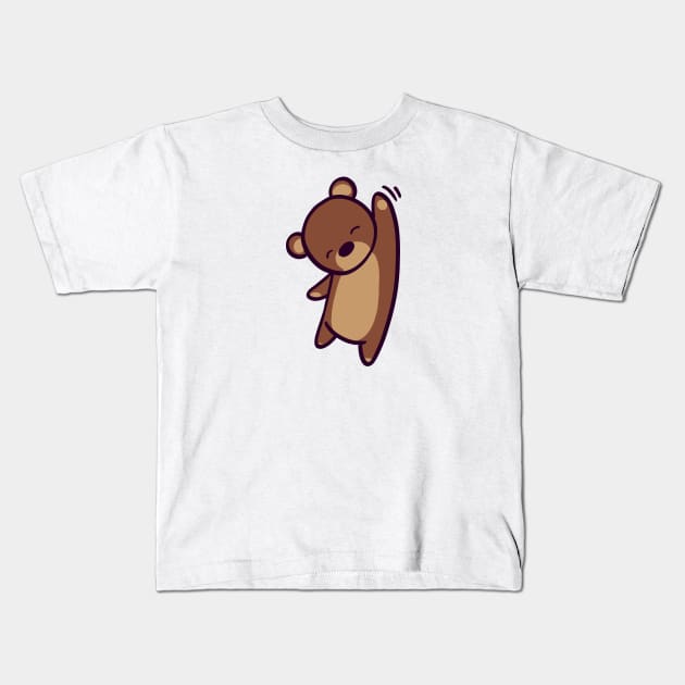 Big Wave Bear Cub Kids T-Shirt by ThumboArtBumbo